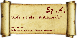 Szánthó Antigoné névjegykártya
